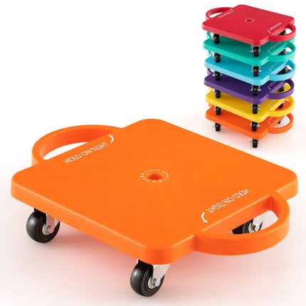 4/6-Pack Kids Scooter Board with Handles and Non-Marring Casters-6 Pack
