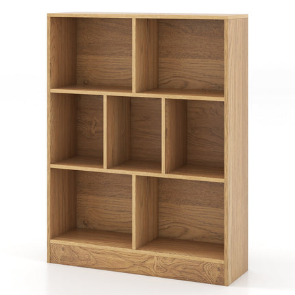7-Section Freestanding Bookshelf for Kids Room Classroom Daycare Nursery