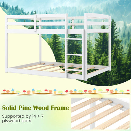 Full Over Full Bunk Bed Low-to-ground Bunk Bed