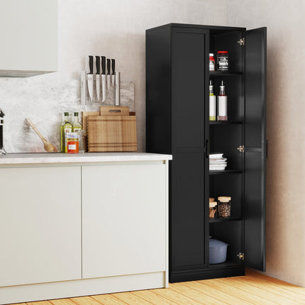 70 Inch Freestanding Storage Cabinet with 2 Doors and 5 Shelves