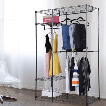 Portable Steel Closet Hanger Storage Rack Organizer