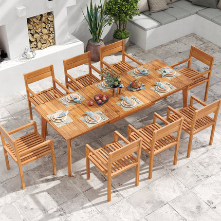 71 Inch-94 Inch 6-8 People Patio Extendable Dining Table