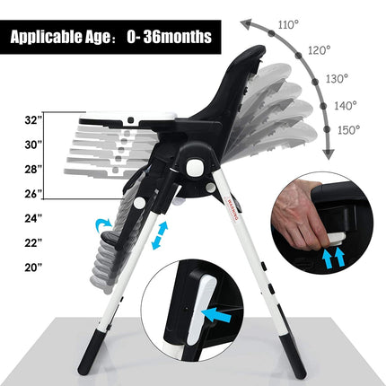 4-in-1 High Chair–Booster Seat with Adjustable Height and Recline