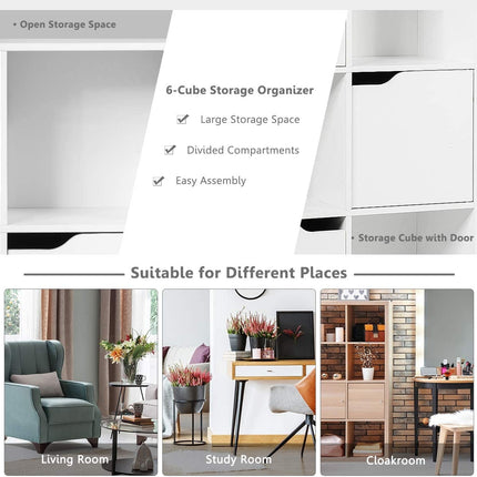 9-Cube Wooden Freestanding Bookcase for Home and Office