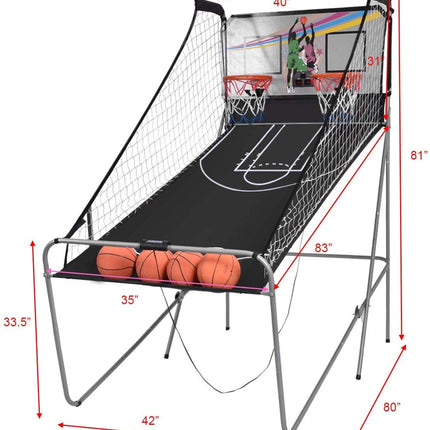 Indoor Double Electronic Basketball Game with 4 Balls