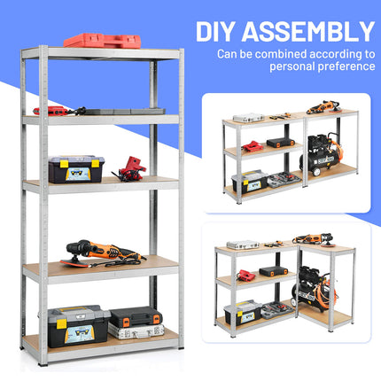 2 Pcs Storage Shelves Garage Shelving Units Tool Utility Shelves