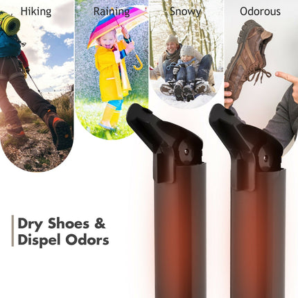 2-Shoe Electric Shoe Dryer with Portable Adjustable Warmer