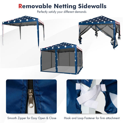10 FT x 10 FT Pop-Up Canopy Tent Easy Setup Instant Folding Shelter with Mesh Netting-Beige