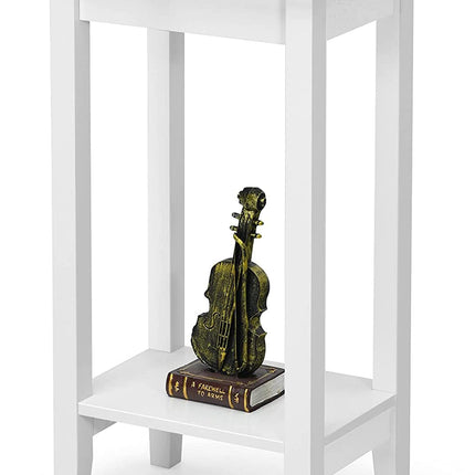 Set of 2 Versatile 2-Tier End Table with Storage Shelf
