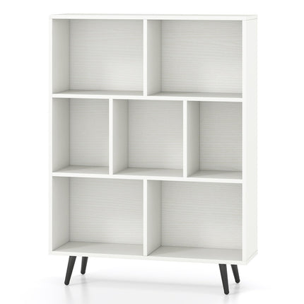 7/8/10-Cube Bookcase with 5 Tapered Metal Legs