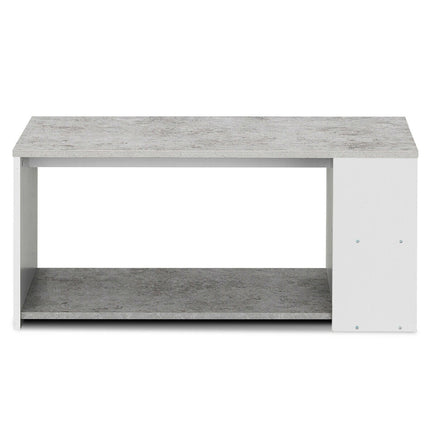Coffee Table Sofa Side Table with Storage Shelves