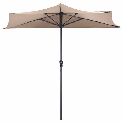 9Ft Patio Bistro Half Round Umbrella