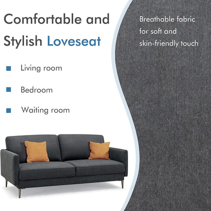 Modern Loveseat with Comfy Backrest Cushions