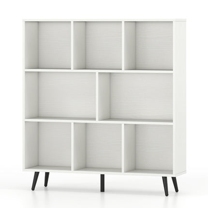 7/8/10-Cube Bookcase with 5 Tapered Metal Legs