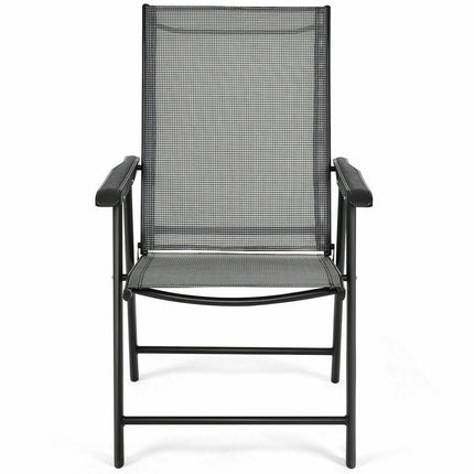 Set of 2 Outdoor Patio Folding Chairs-Gray