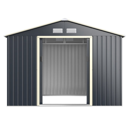 9 x 6 Feet Metal Storage Shed for Garden and Tools-Gray
