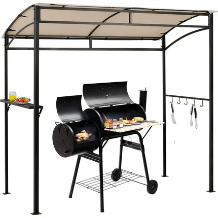 7 x 4.5 Feet Grill Gazebo Outdoor Patio Garden BBQ Canopy Shelter-Brown