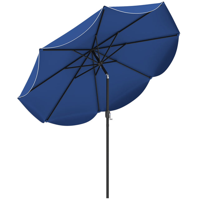 9 FT Patio Umbrella with Crank Handle and Push Button Tilt