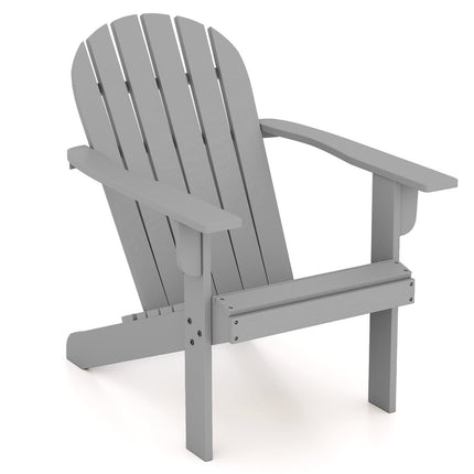 Acacia Wood Lounge Patio Adirondack Chair with Inclined Seat