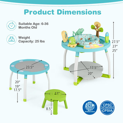 5-in-1 Baby Activity Center Interactive Bounce Seat with Removable Toys