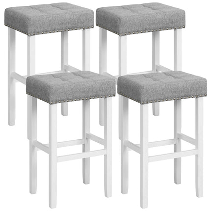 2 Pieces Counter Height Bar Stools with Sponge Padded Cushion