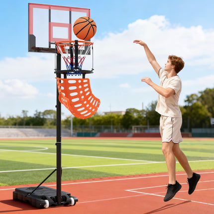 Basketball Return Attachment with 4 Tool-Free Detachable Hooks (Fit 18 Inch Rims)