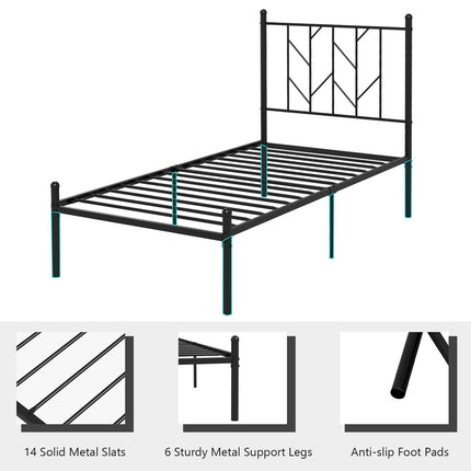 Twin/Full/Queen Size Platform Bed Frame with Sturdy Metal Slat Support