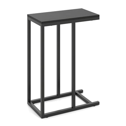 C-shaped Side Table with Heavy-duty Metal Frame