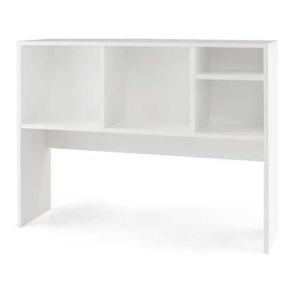 Computer Desktop Bookcase with 4 Cubbies and Open Back Compartment