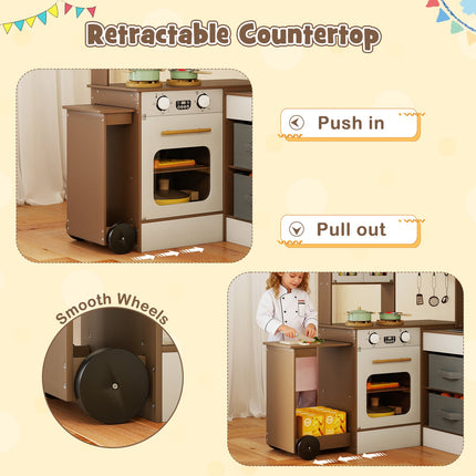 Corner Kitchen with Lights and Sounds for Kids Ages 3+