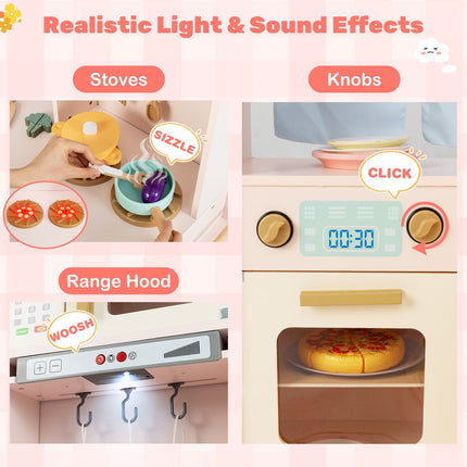 Corner Play Kitchen with Lights and Sounds for Ages 3+