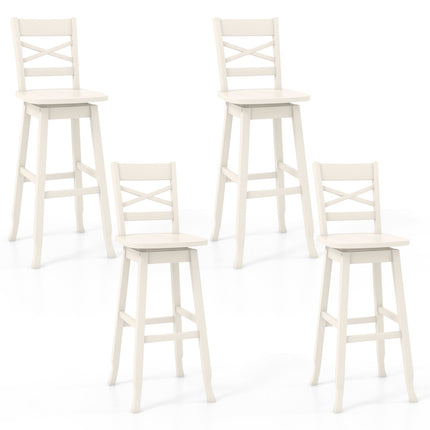 Swivel 30-Inch Bar Height Stool Set of 2 with Footrest