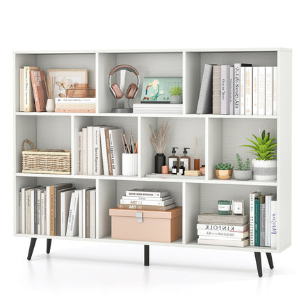 7/8/10-Cube Bookcase with 5 Tapered Metal Legs