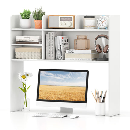 Desktop Bookshelf Countertop Storage Hutch with 6 Shelves