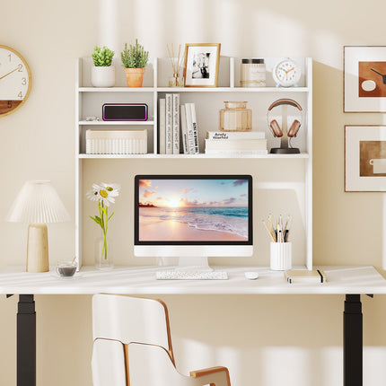 Desktop Bookshelf Countertop Storage Hutch with 6 Shelves