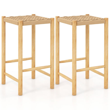 26 Inch Dining Bar Stool Set of 2-Natural