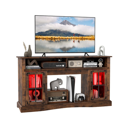 TV Stand with LED Lights and Remote Control