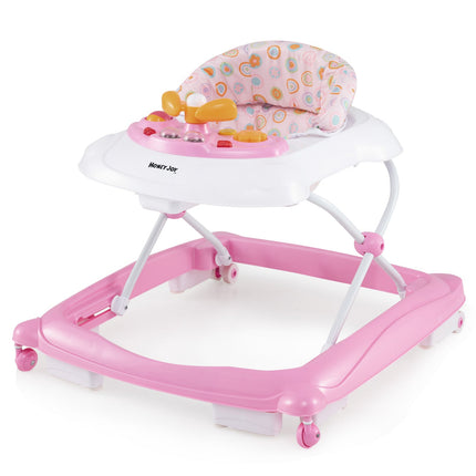 Foldable Baby Walker with 3 Adjustable Heights and Padded Seat