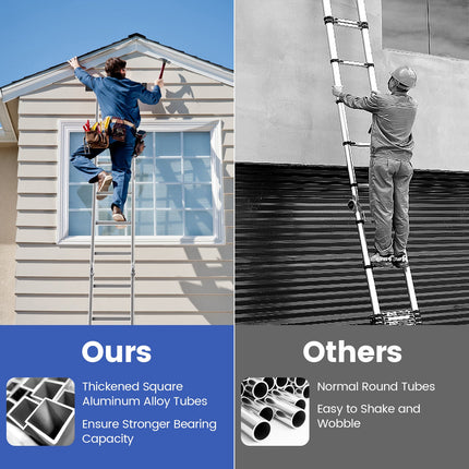 7-in-1 Folding Aluminum Ladder with Anti-Skid Pedal