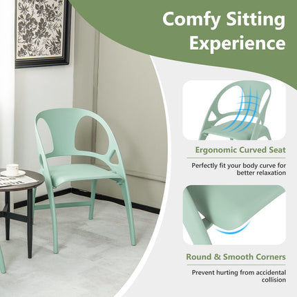 Folding Dining Chairs Set of 2 with Armrest and High Backrest