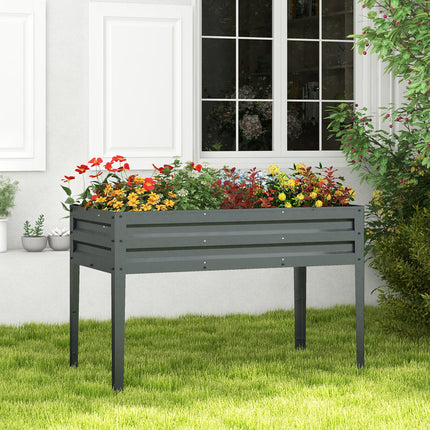Galvanized Raised Garden Bed Elevated Planter Box with Legs and Drainage Hole