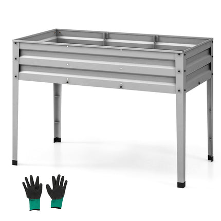 Galvanized Raised Garden Bed Elevated Planter Box with Legs and Drainage Hole