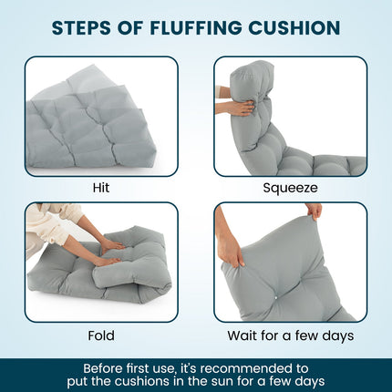 Indoor Outdoor Tufted Bench Cushion with Soft PP Cotton