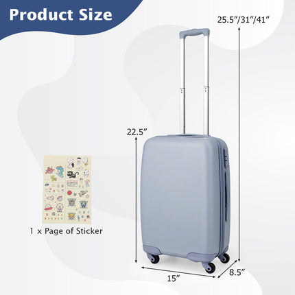 Hardside Luggage with Spinner Wheels with TSA Lock and Height Adjustable Handle