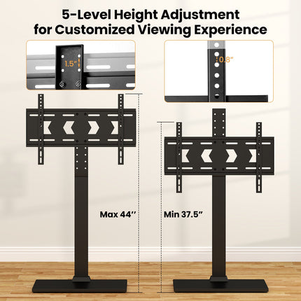 Height Adjustable Floor TV Stand with AV Shelf for 32-70 Inch TVs