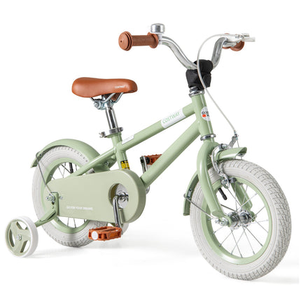 Kids Bike with Adjustable Handlebar and Saddle Green