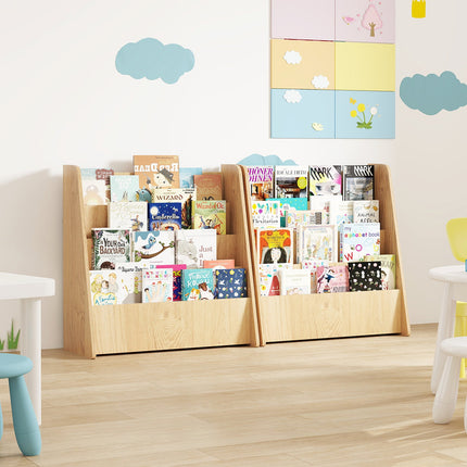 4-Tier Kids Bookshelf with Deep Compartments for Bedroom