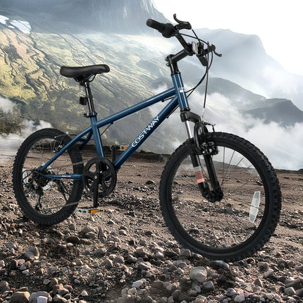Kids Mountain Bike 20 24 Inch Child Bicycle for Boys Girls Aged 8+ Years Old Navy