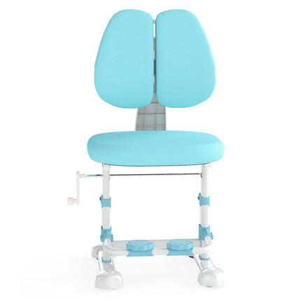 Kids Study Chair with Adjustable Double Backrest and Footrest