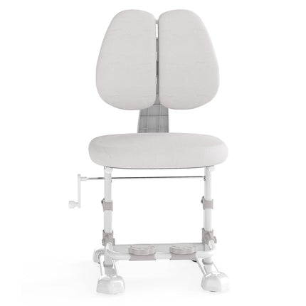 Kids Study Chair with Adjustable Double Backrest and Footrest